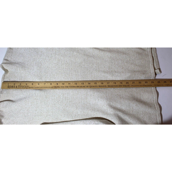 Alfred Dunner 2 in 1 Sweater Beige Gold Sequins Beaded Open Front Women's 1X - Picture 11 of 11